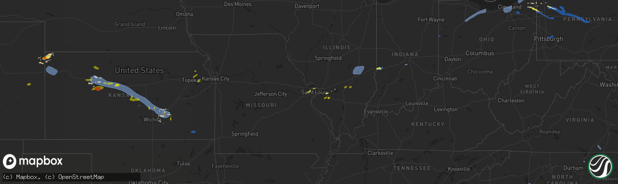 Hail map on August 17, 2019