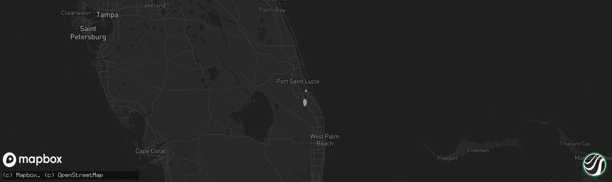 Hail map in Stuart, FL on August 17, 2020
