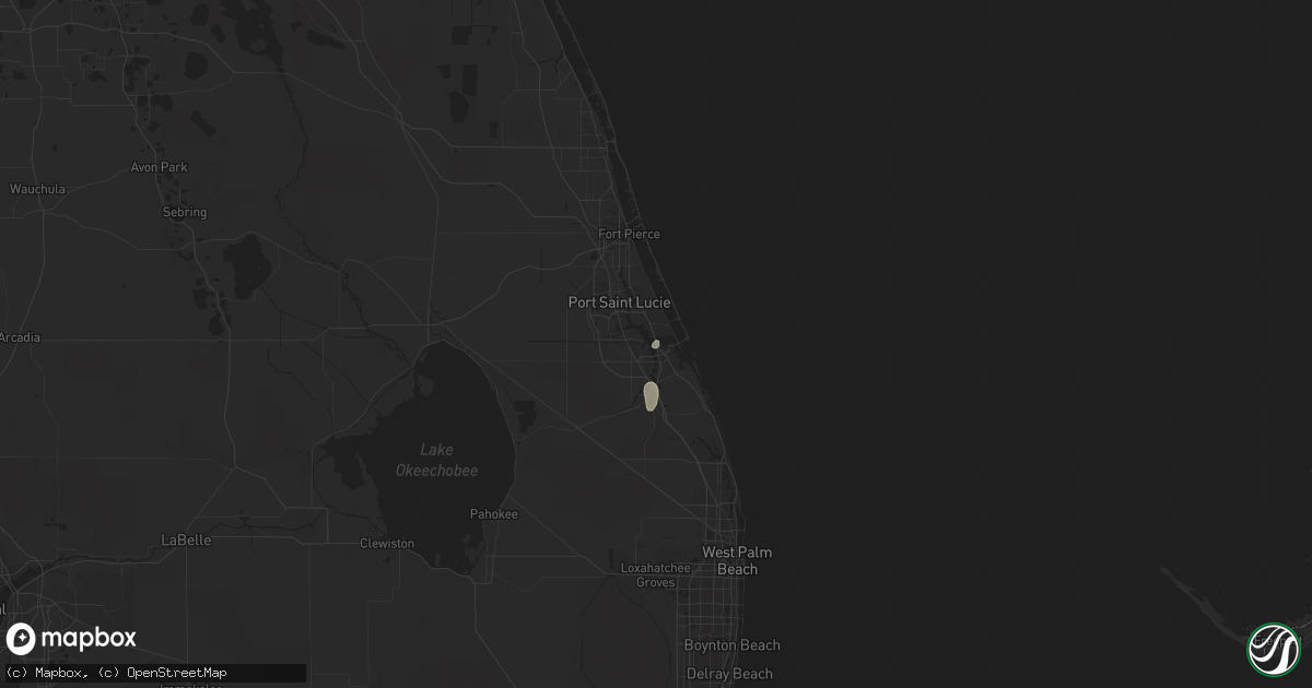 Hail map in Stuart, FL on August 17, 2020
