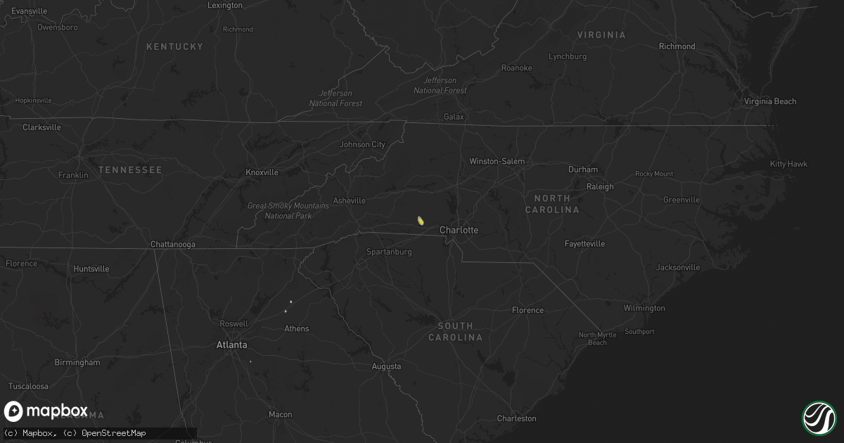 Hail map on August 17, 2020