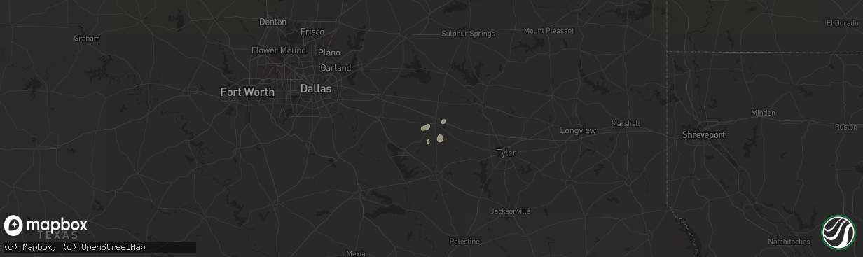 Hail map in Canton, TX on August 17, 2021