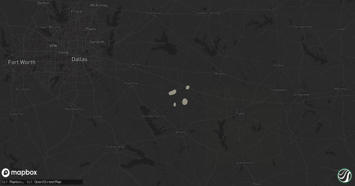 Hail map in Canton, TX on August 17, 2021