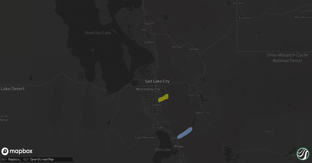 Hail map in Salt Lake City, UT on August 17, 2021