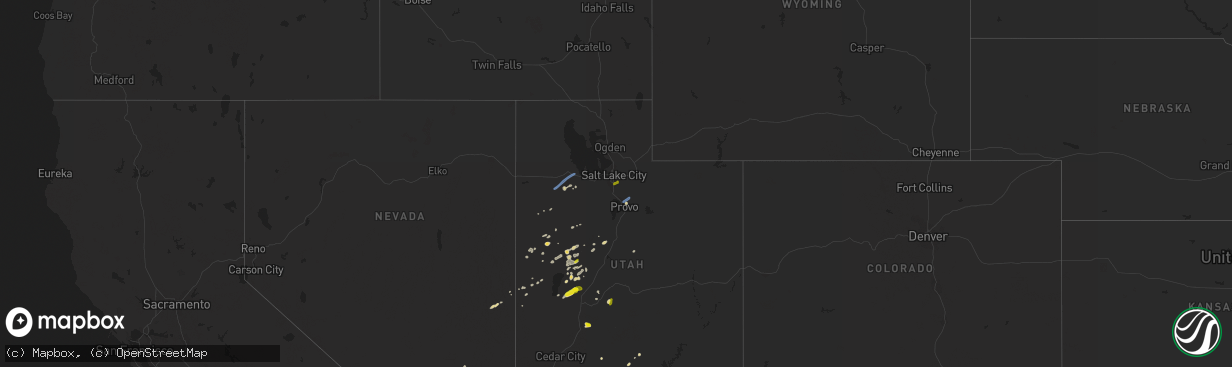 Hail map on August 17, 2021