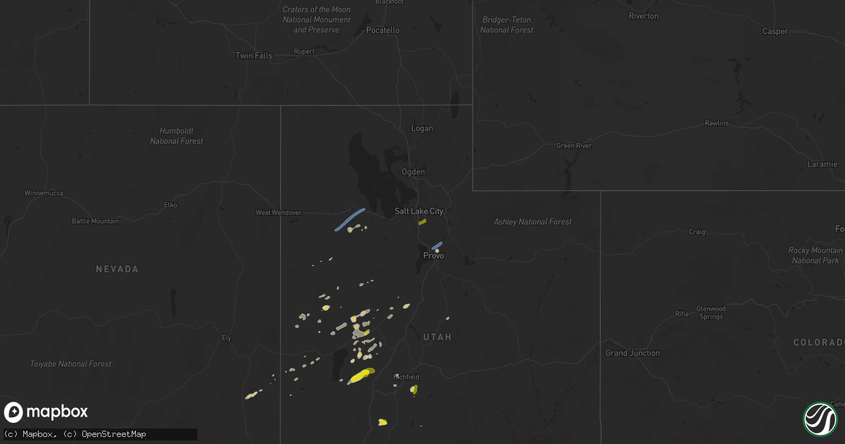 Hail map on August 17, 2021
