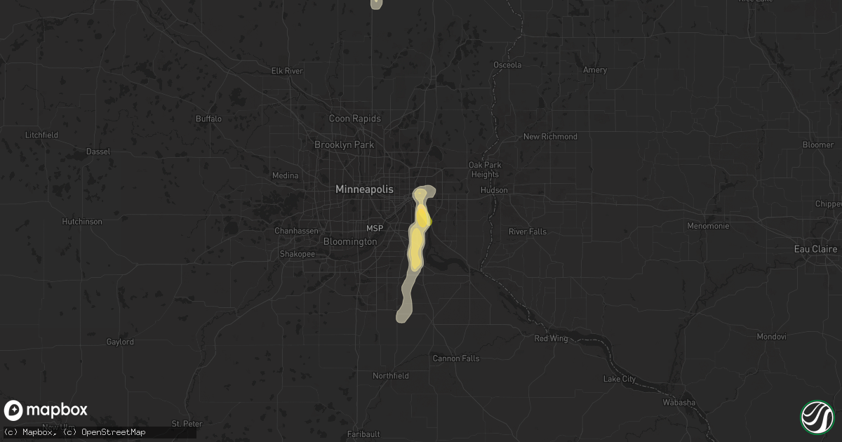 Hail map in South Saint Paul, MN on August 17, 2022