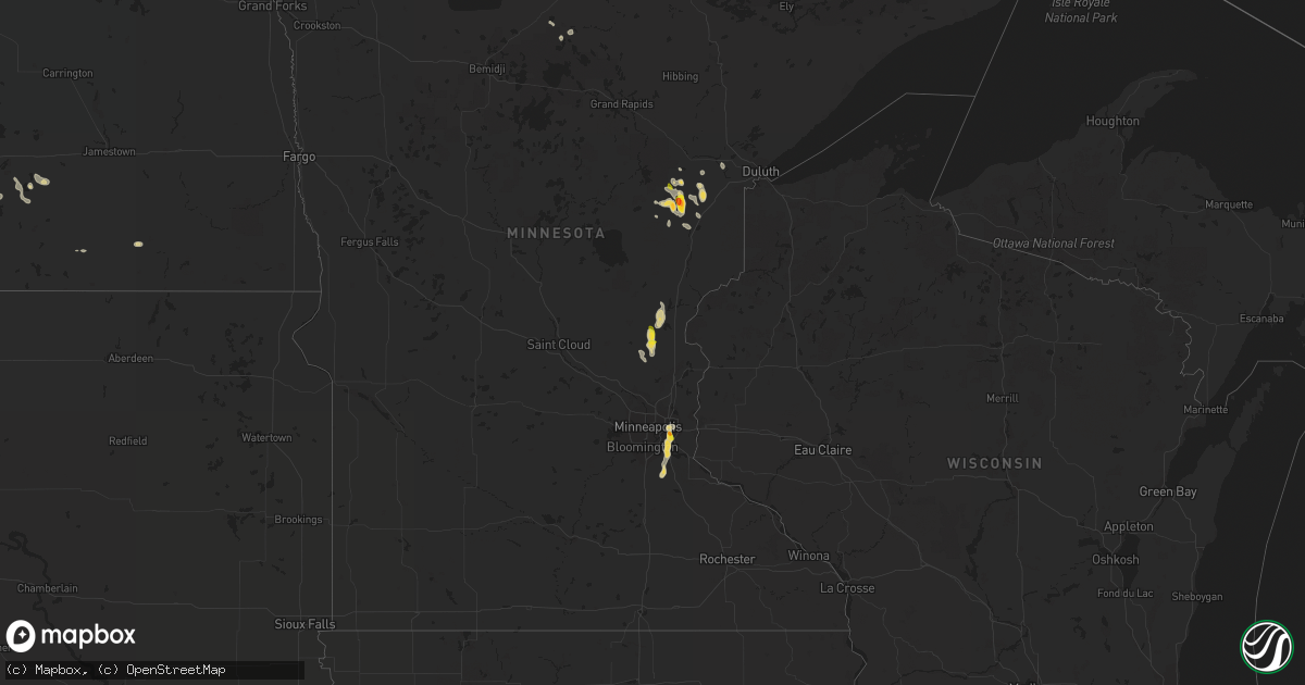 Hail map on August 17, 2022