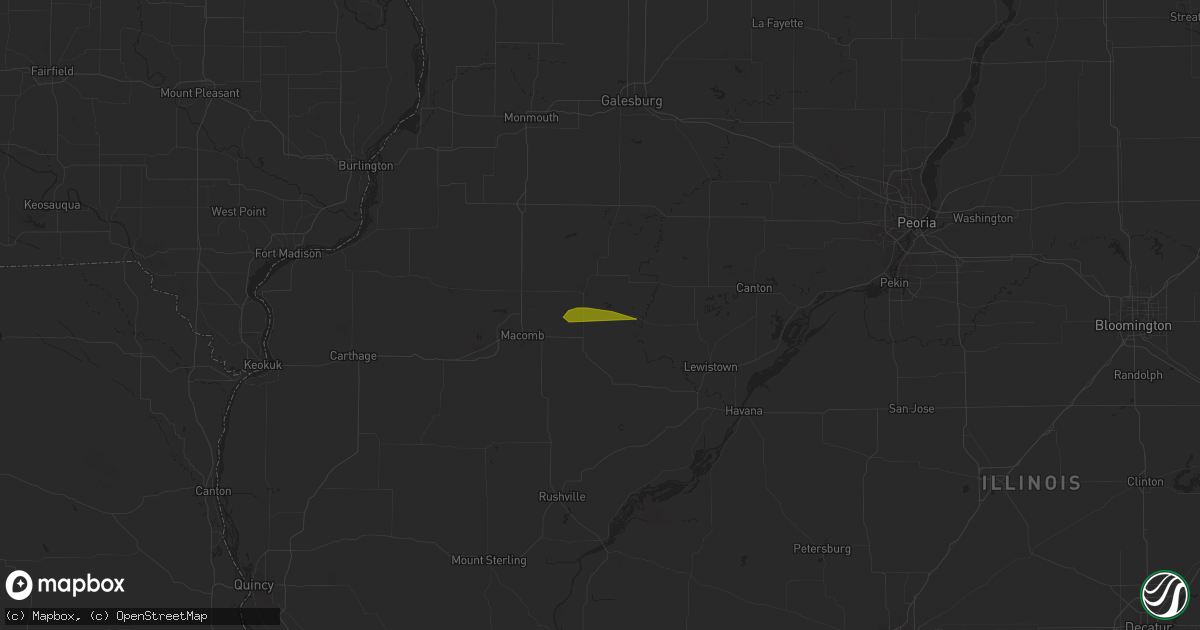 Hail map in Bushnell, IL on August 17, 2023