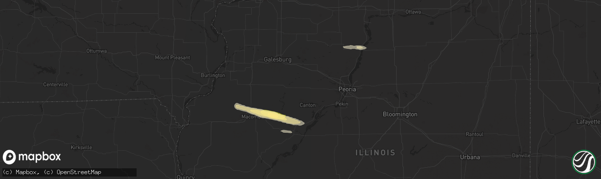 Hail map in Ipava, IL on August 17, 2023