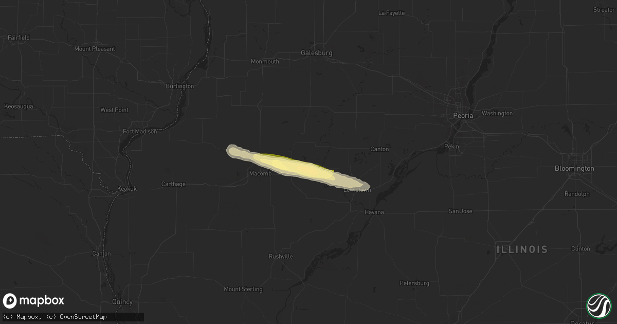 Hail map in Marietta, IL on August 17, 2023