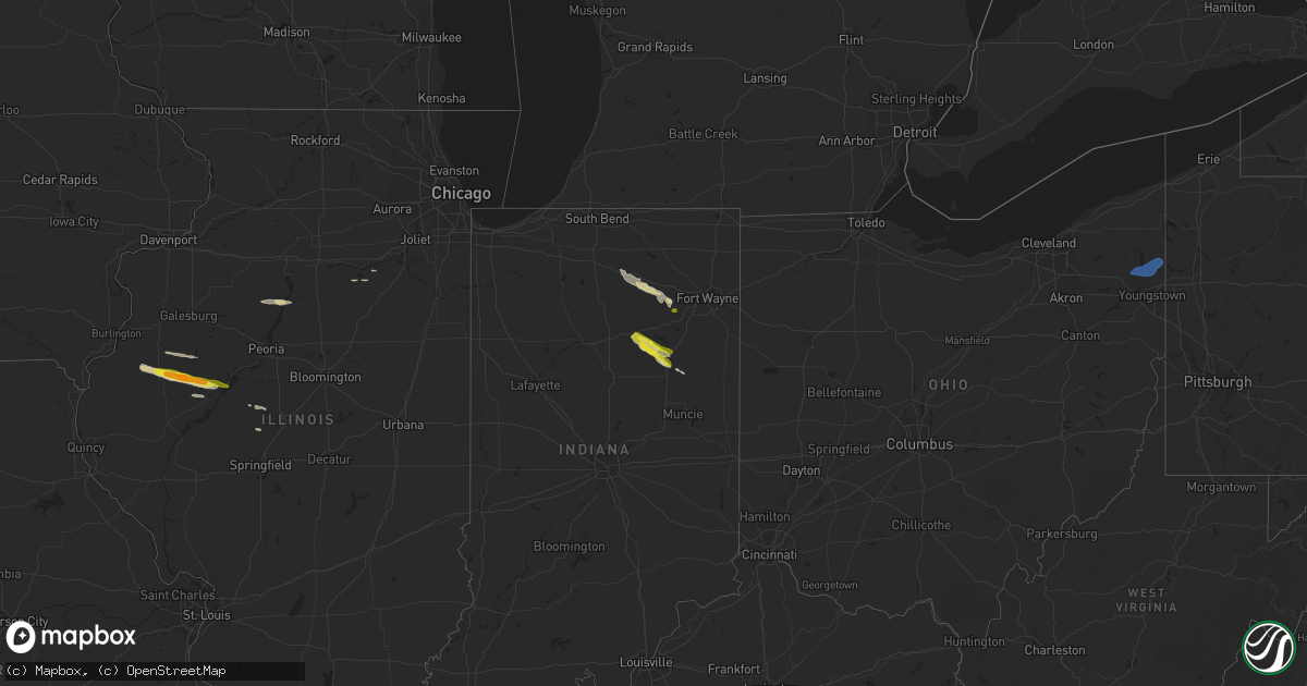 Hail map on August 17, 2023