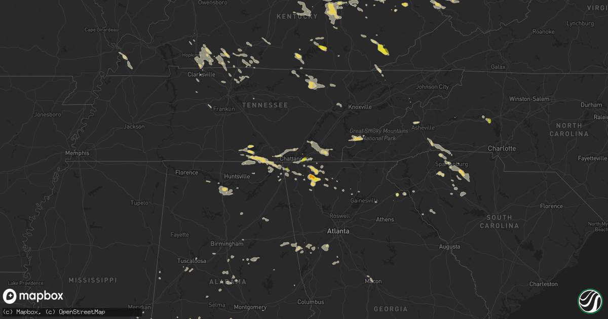 Hail map on August 17, 2024