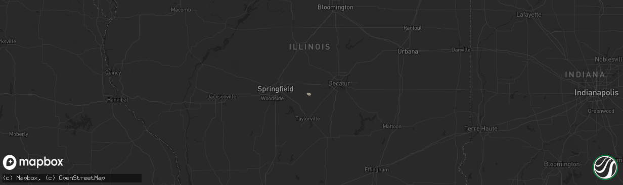 Hail map in Mount Auburn, IL on August 17, 2025