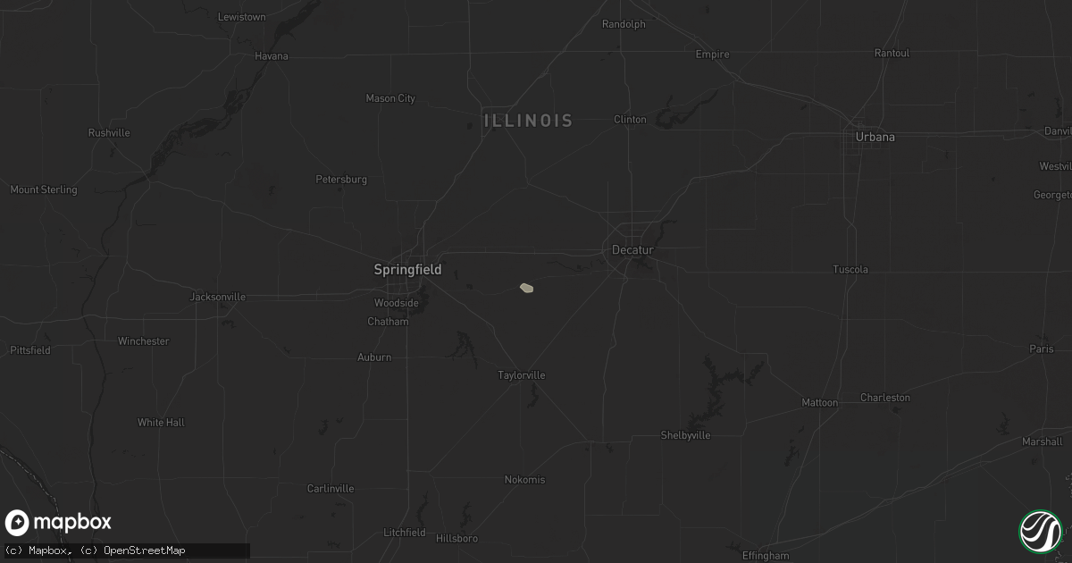 Hail map in Mount Auburn, IL on August 17, 2025