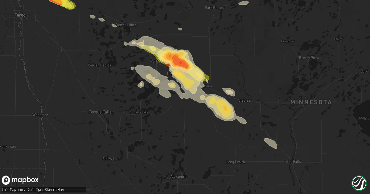 Hail map in Deer Creek, MN on August 17, 2026