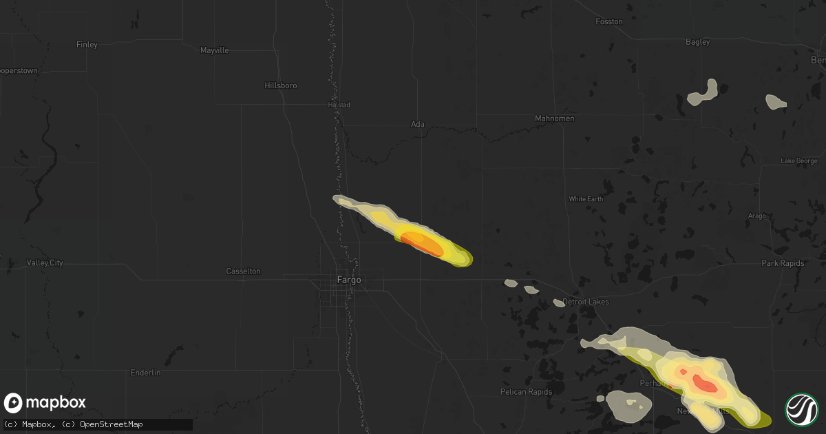 Hail map in Felton, MN on August 17, 2026