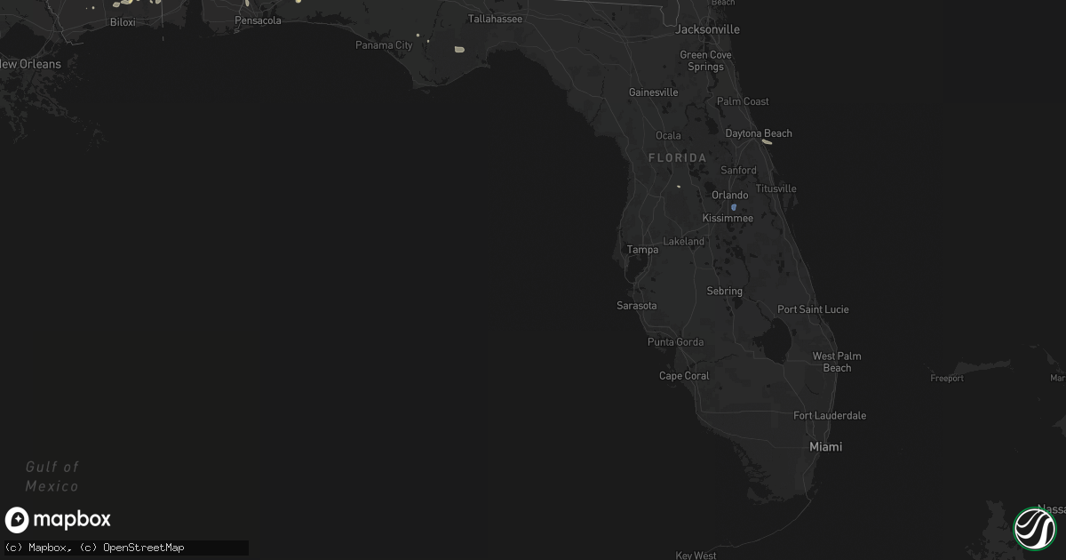 Hail map in Florida on August 17, 2026
