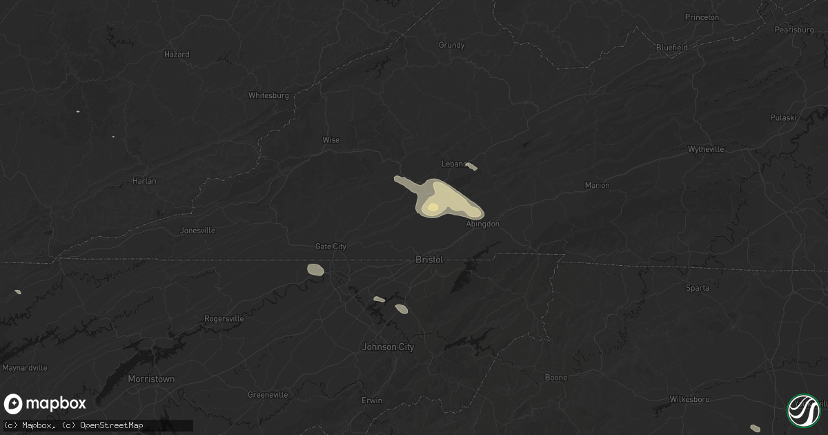 Hail map in Mendota, VA on August 17, 2026