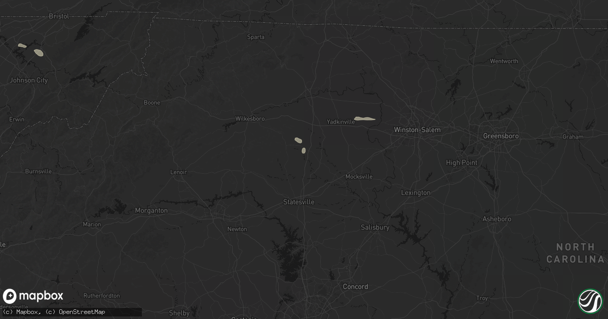 Hail map in Olin, NC on August 17, 2026
