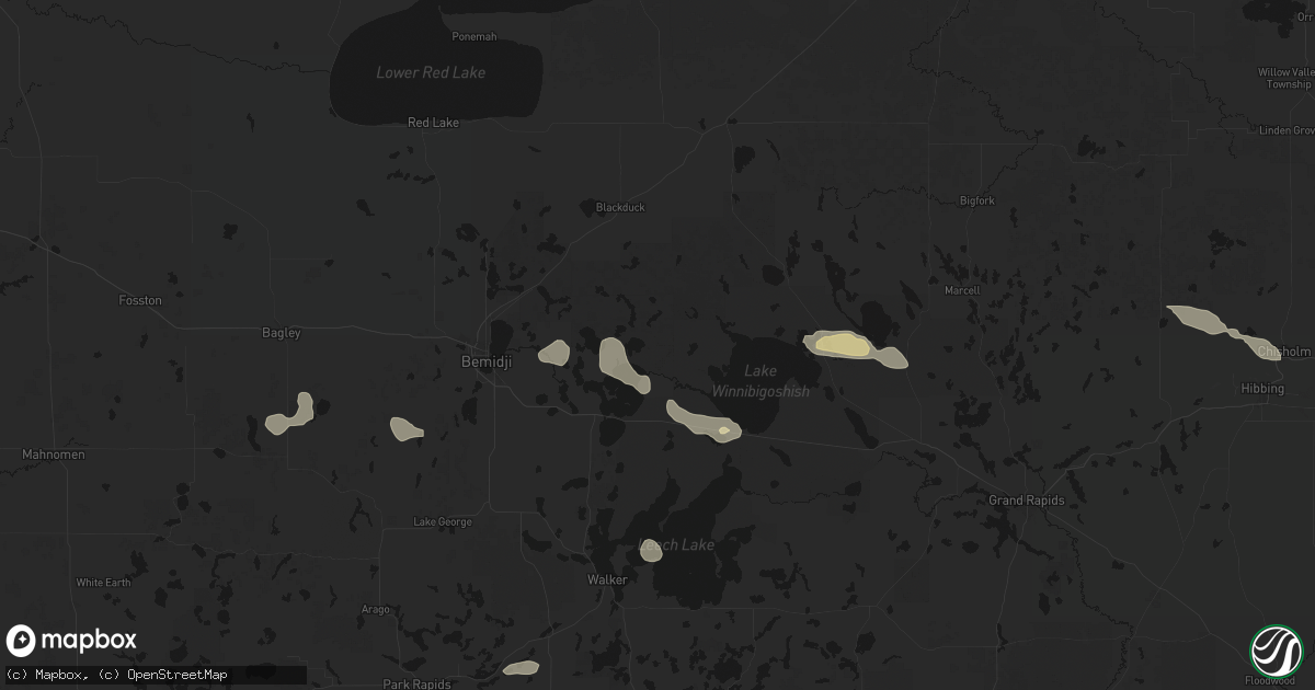 Hail map in Pennington, MN on August 17, 2026