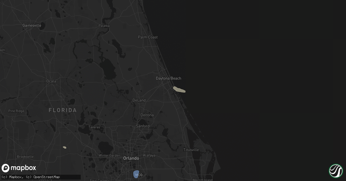 Hail map in Port Orange, FL on August 17, 2026