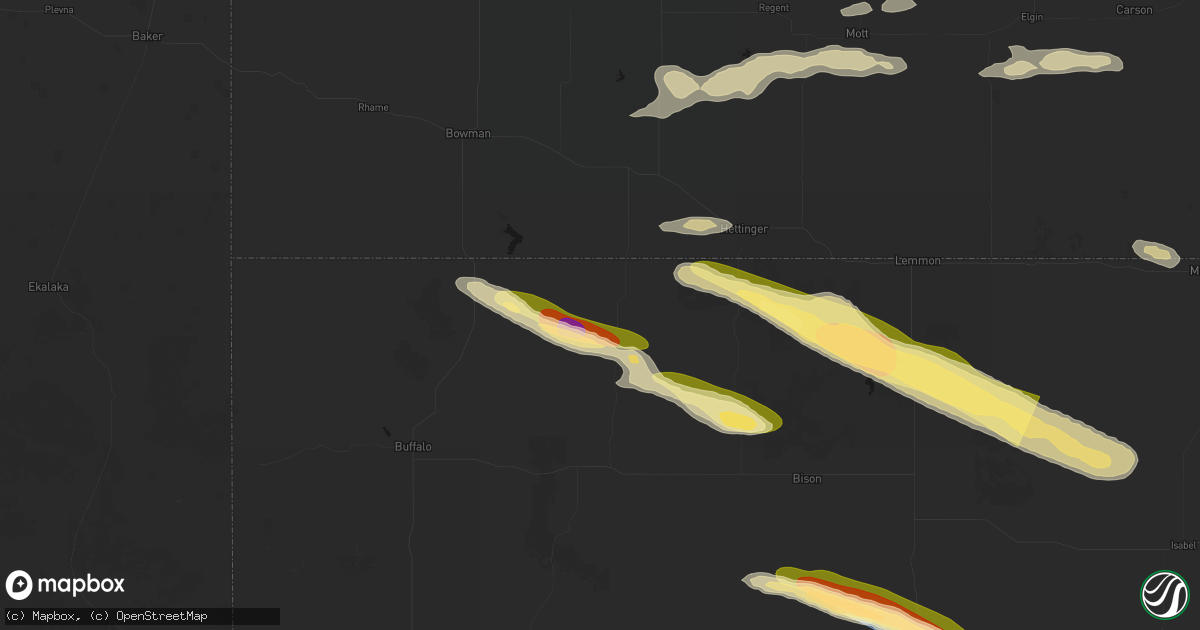 Hail map in Ralph, SD on August 17, 2026