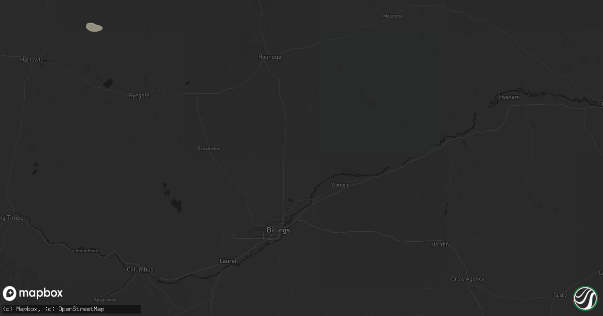 Hail map in Shepherd, MT on August 17, 2026