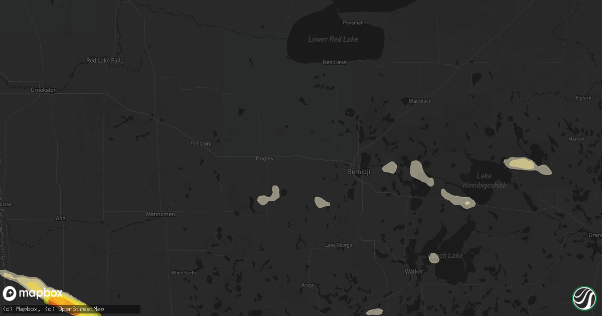 Hail map in Shevlin, MN on August 17, 2026