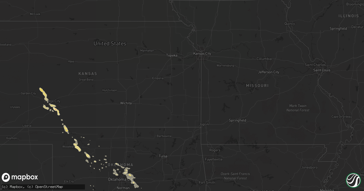 Hail map in Mississippi on August 18, 2012