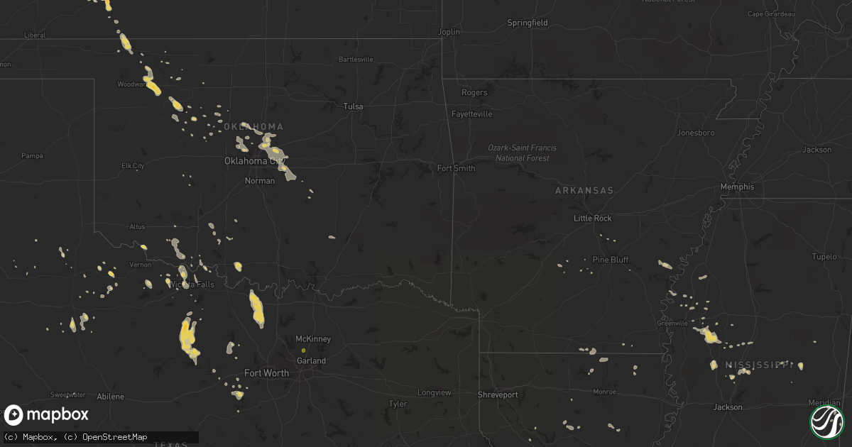 Hail map on August 18, 2012