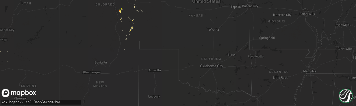 Hail map on August 18, 2013