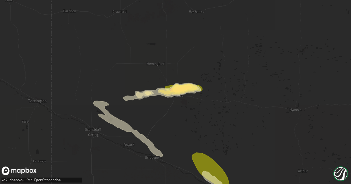 Hail map in Alliance, NE on August 18, 2014