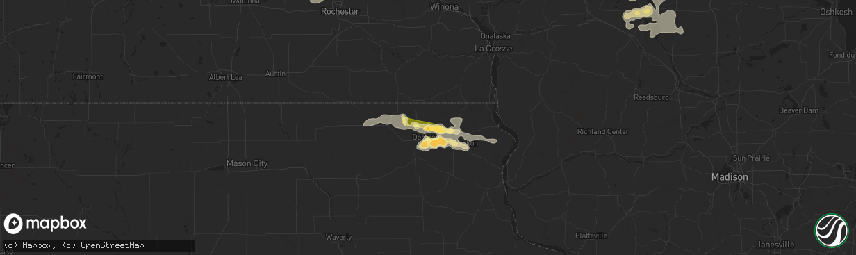 Hail map in Decorah, IA on August 18, 2014