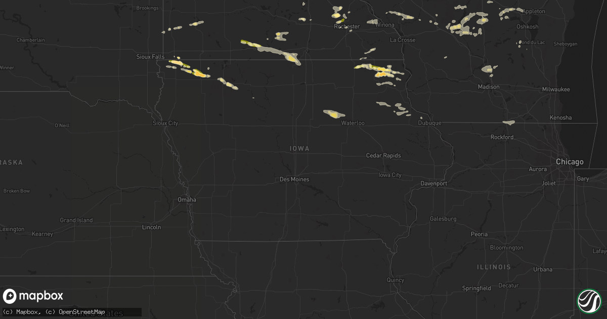Hail map in Iowa on August 18, 2014