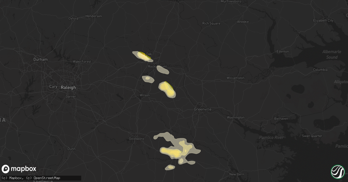 Hail map in Macclesfield, NC on August 18, 2014