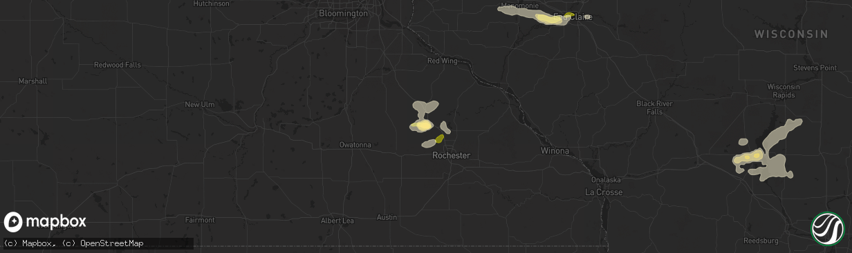 Hail map in Pine Island, MN on August 18, 2014