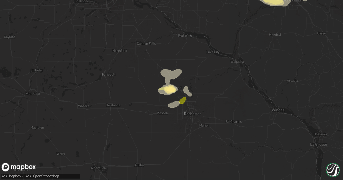 Hail map in Pine Island, MN on August 18, 2014