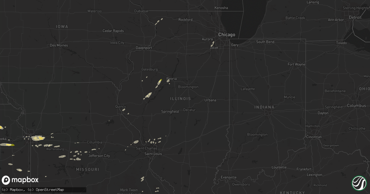 Hail map in Illinois on August 18, 2015