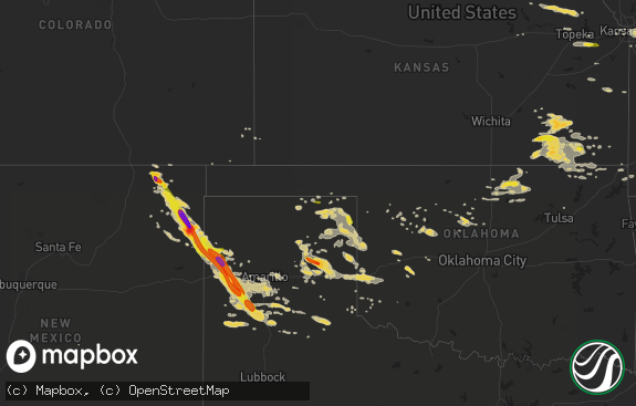 Hail map preview on 08-18-2015