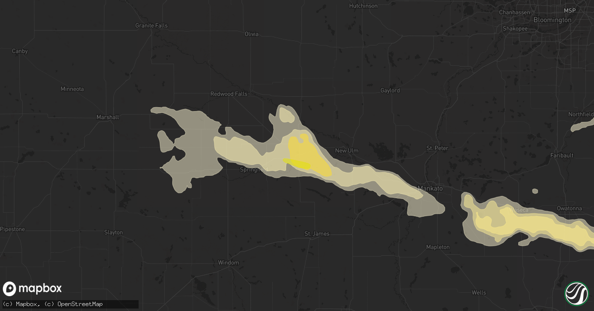 Hail map in Sleepy Eye, MN on August 18, 2016