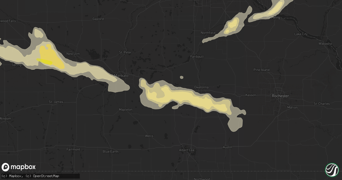 Hail map in Waseca, MN on August 18, 2016