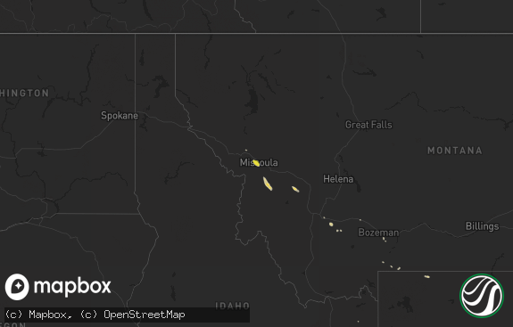 Hail map preview on 08-18-2016