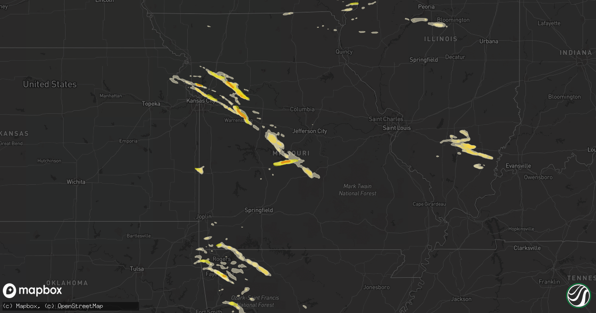 Hail map in Missouri on August 18, 2017