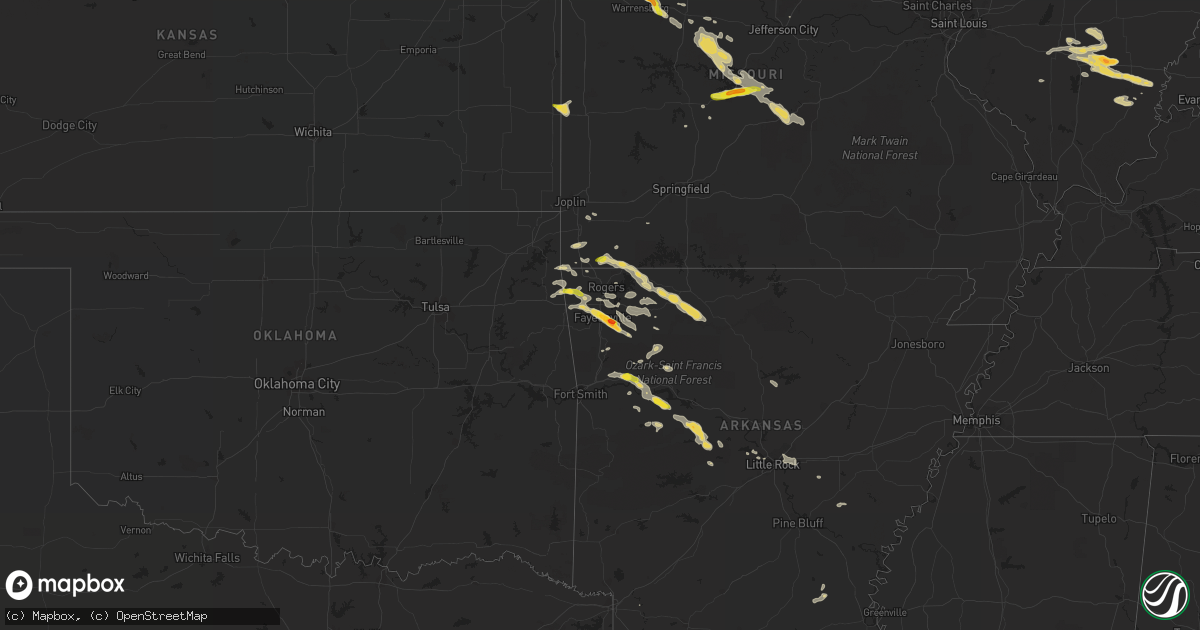 Hail map on August 18, 2017