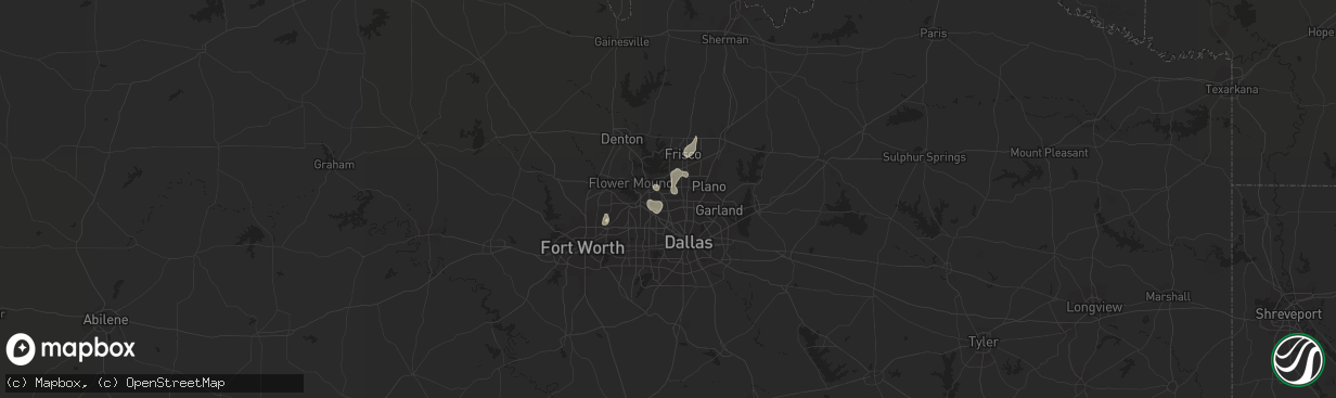 Hail map in Carrollton, TX on August 18, 2018