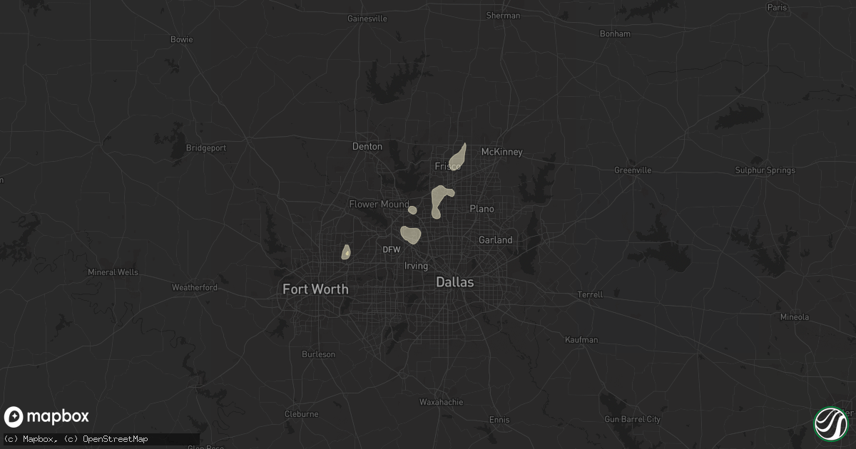 Hail map in Carrollton, TX on August 18, 2018
