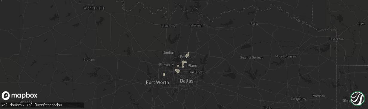 Hail map in Frisco, TX on August 18, 2018