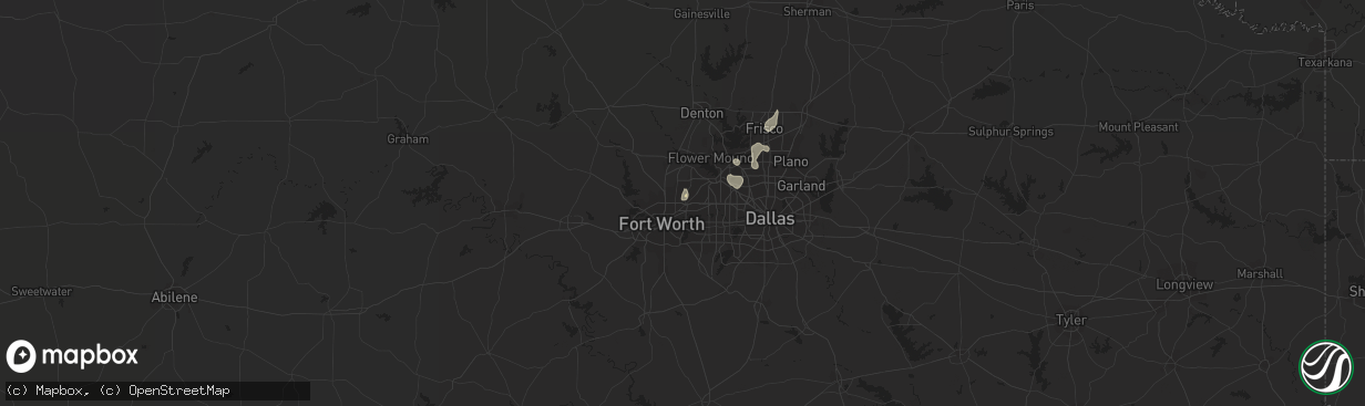 Hail map in North Richland Hills, TX on August 18, 2018