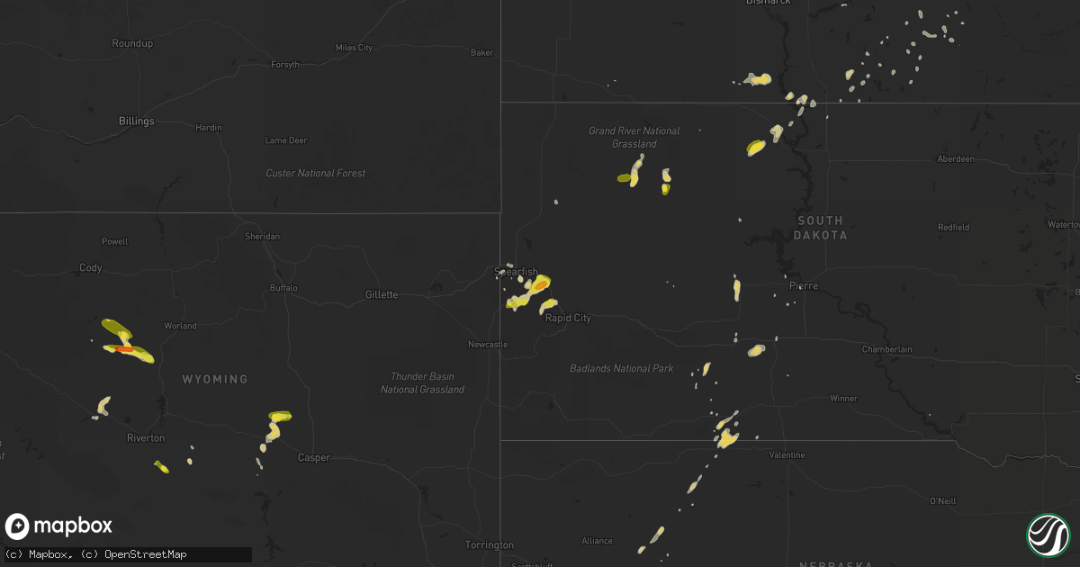 Hail map on August 18, 2018