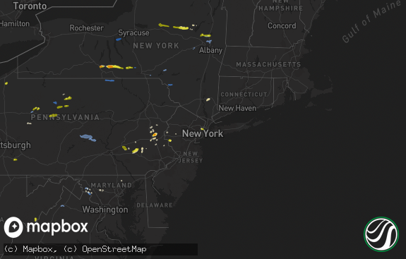 Hail map preview on 08-18-2019